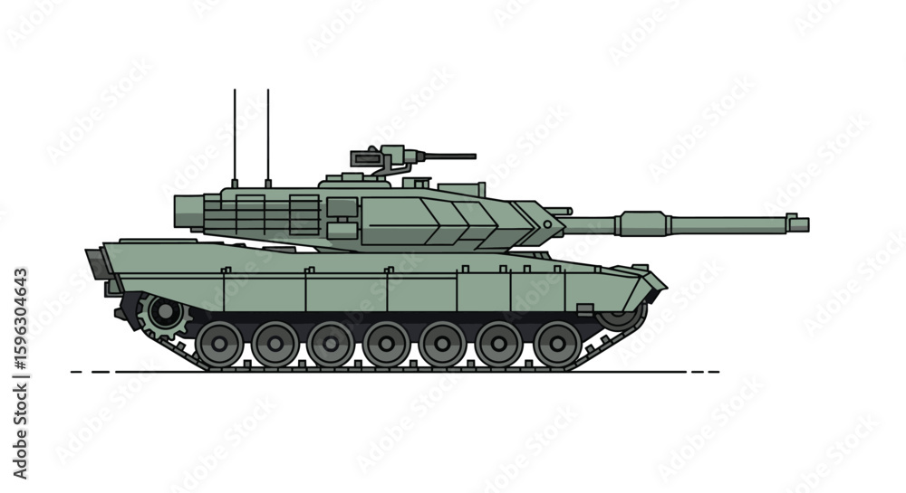 Fototapeta premium Modern armored combat vehicle with advanced firepower and mobility for battlefield dominance