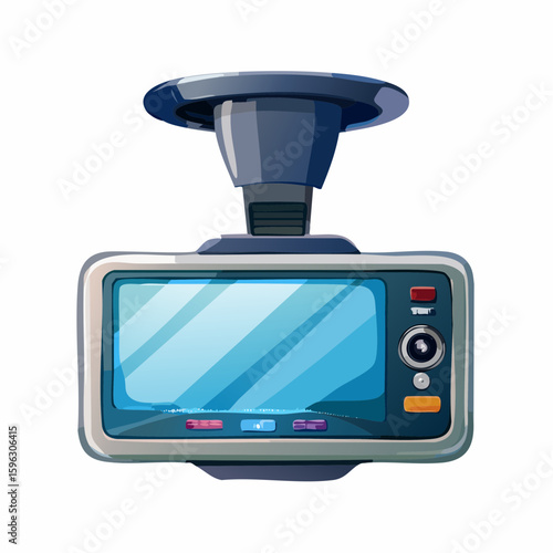 アニメ風ドライブレコーダーのベクター図