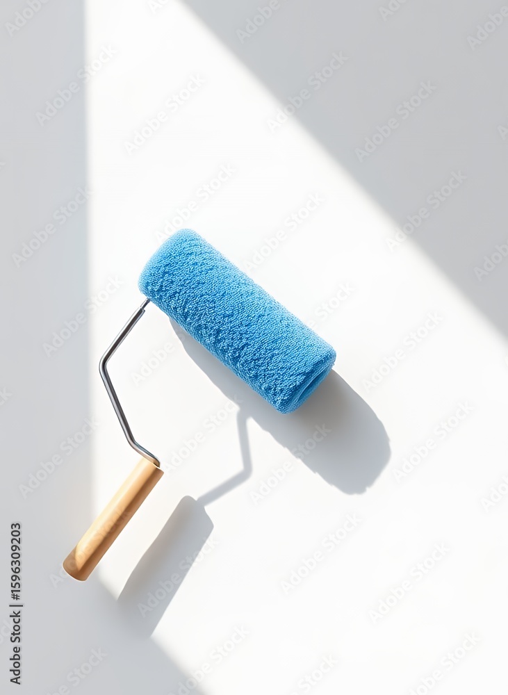Obraz premium Vivid Blue Cleaning Sponge and Spatula