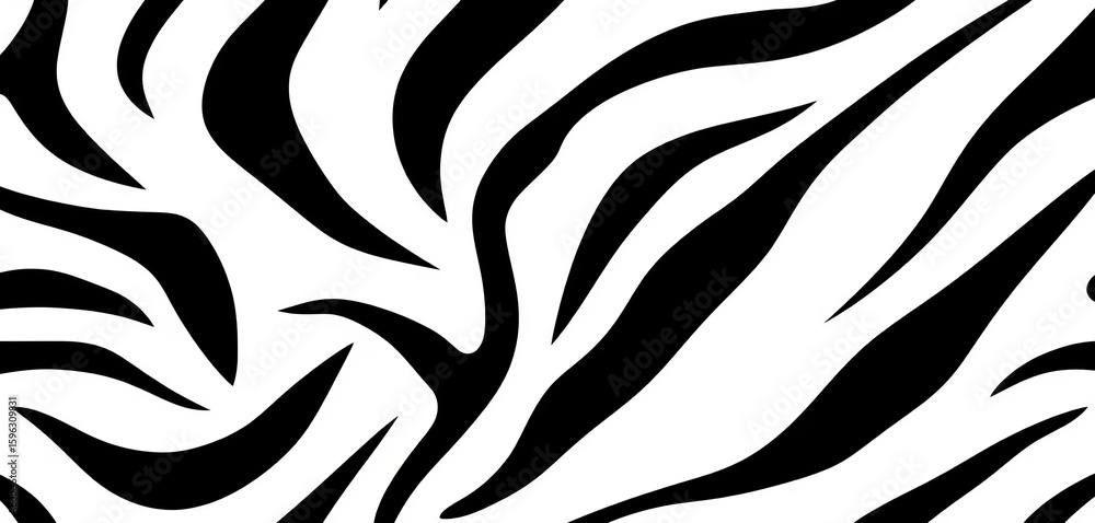 Seamless vector pattern of black stripes on white, mimicking zebra skin, abstract, repeat Seamless vector pattern of black stripes on white, mimicking zebra skin, abstract, repeat