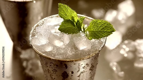Mint Julep in a Silver Cup