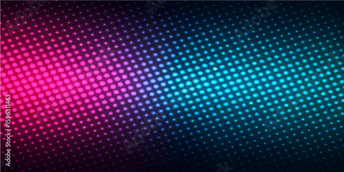 Abstract blue background with a colorful halftone dot pattern and light texture illustration