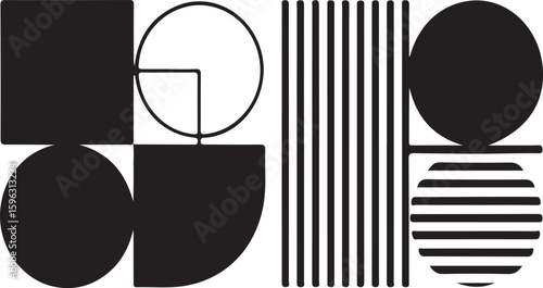 "Geometric Balance: A Study in Minimalist Composition"