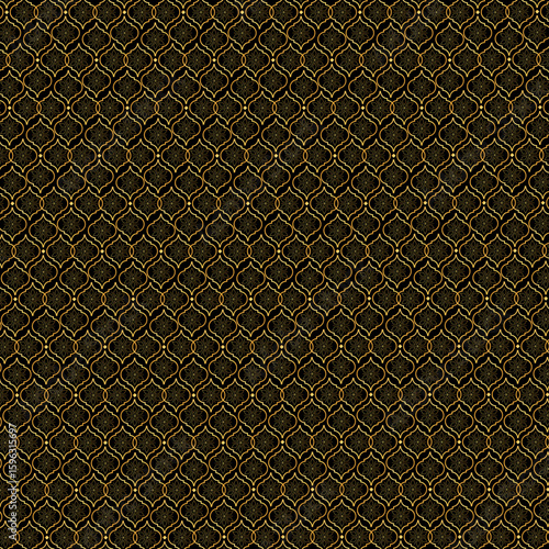 Luxury and royal background with gold diamond shapes interwoven on black—evokes timeless elegance, symmetrical balance, and upscale decorative finesse.