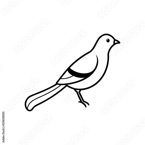 A sonata line art vector illustration.