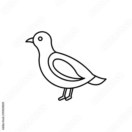 A tempo line art vector illustration.