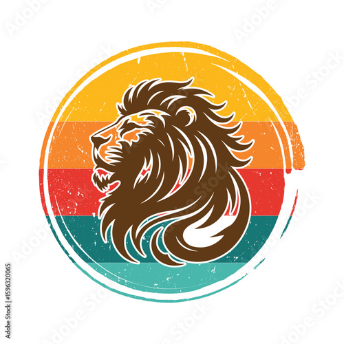 Vintage Lion of Judah | Hand-Drawn Vector Illustration, Classic Vintage Lion of Judah | Detailed Line Art Vector
