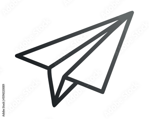 Paper Airplane Icon - Send Messages, Ideas, Travel, Success, Innovation and Simple Design