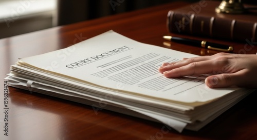 Subpoena - A stack of legal documents with the top showing 