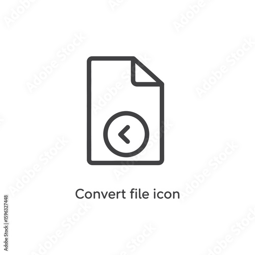 Vector art of convert file icon with a document and arrow