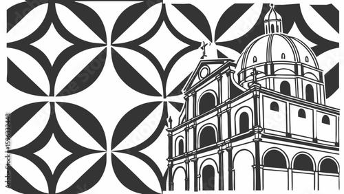 Abstract Geometric Shape Pattern Background.