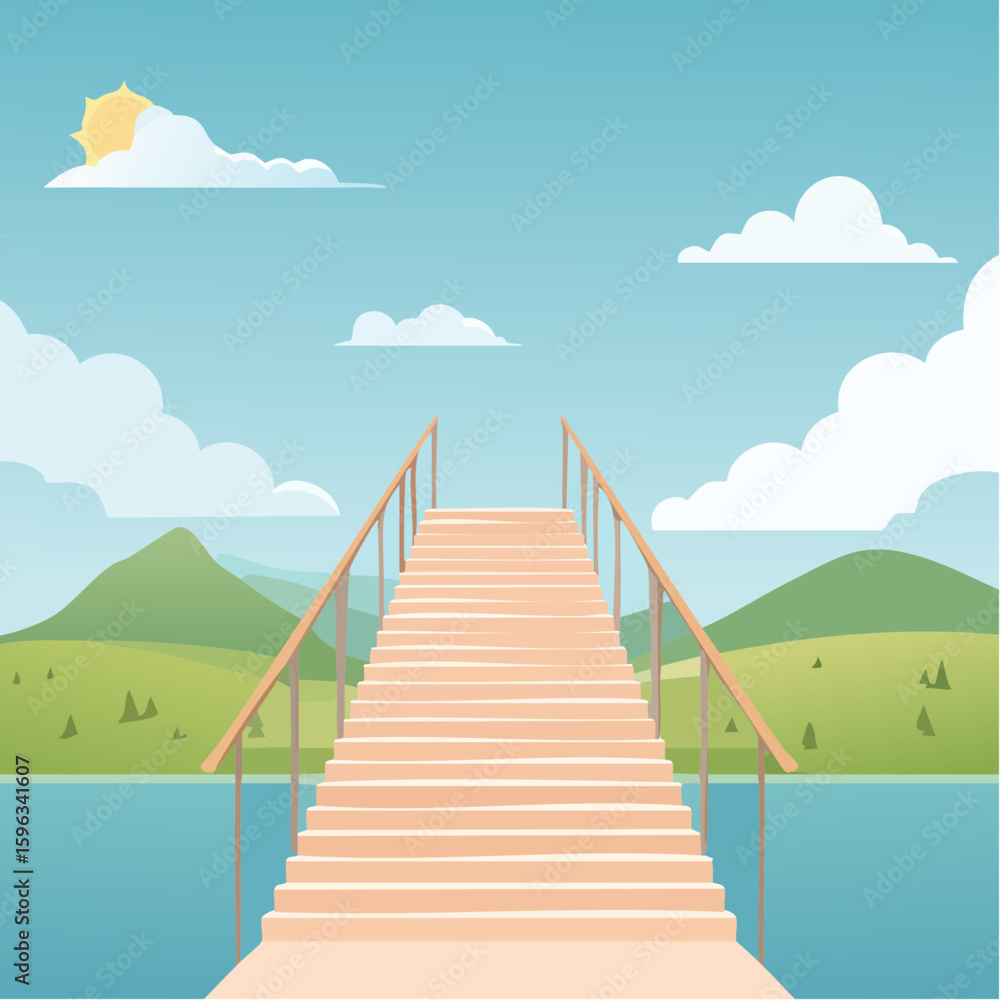 Fototapeta premium stairway to the sky
