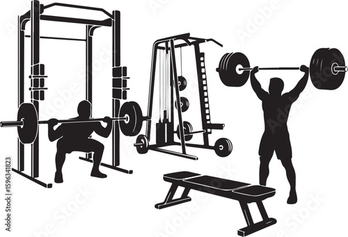 Modern Gym Dumbbell Silhouette

Fitness Workout Dumbbell Vector

Heavyweight Dumbbell Icon for Gym

Minimalist Gym Dumbbell Illustration

Strength Training Dumbbell Design