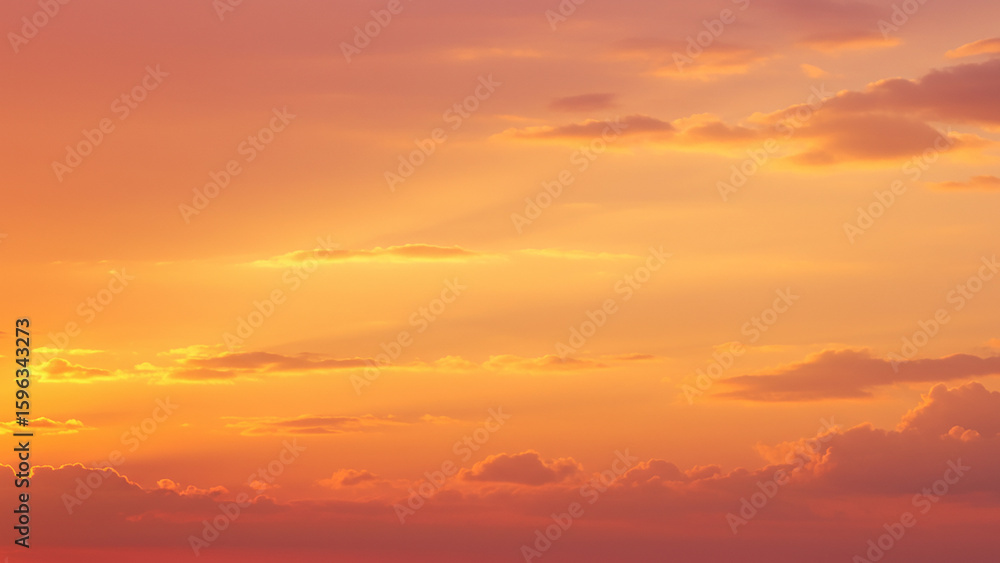 Warm Sunset Sky with Glowing Clouds Warm Sunset Sky with Glowing Clouds