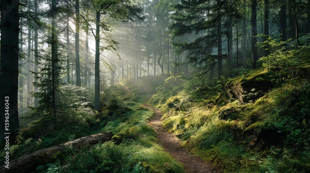 Obraz premium morning in the forest