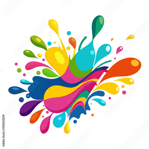 abstract colorful background with splashes