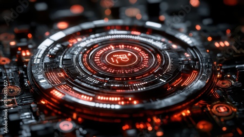 Wallpaper Mural Cybernetic Core: Digital Security System Torontodigital.ca