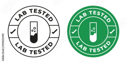 Lab Tested Product Certification Vector Set