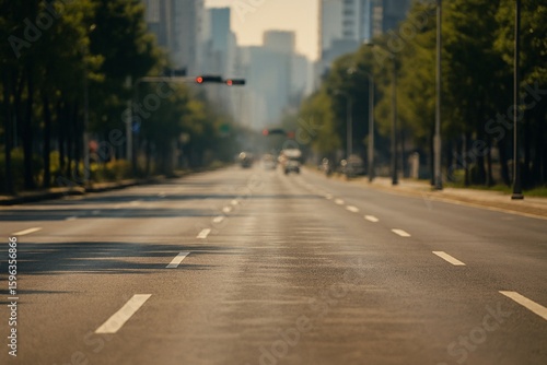 Shimmering Asphalt Road Under Intense Summer Heat