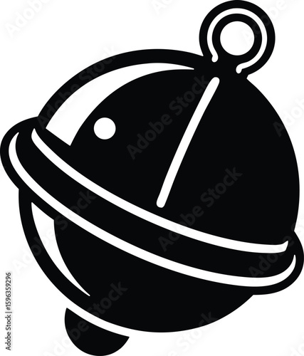 sleigh bell vector icon.