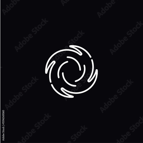 Whirlwind icon logo flat vector design