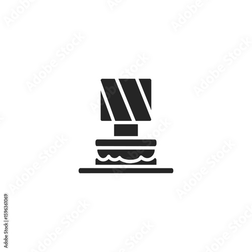 Hydraulic Press icon logo flat vector design