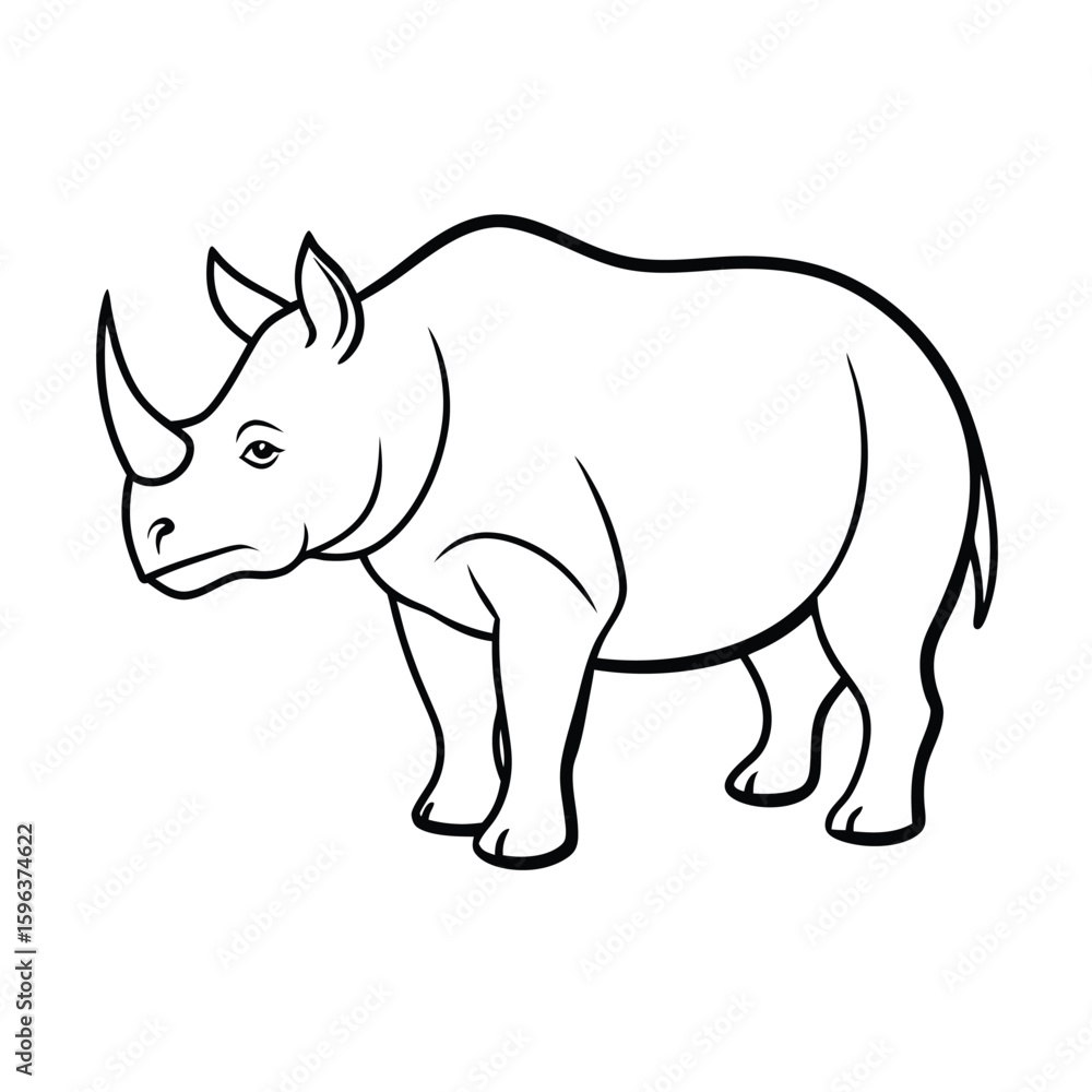 Obraz premium One Horned Rhinoceros in Kaziranga