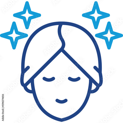 Skincare line color icon