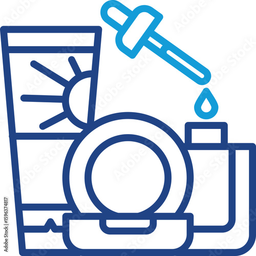 Cosmetics line color icon