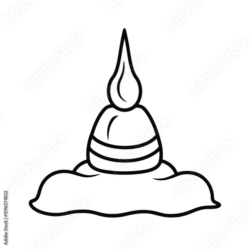 Photography Sacred Ash Smeared on Stone Shivlings
