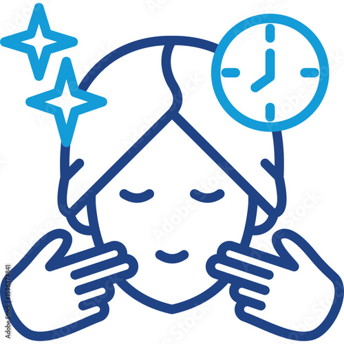 Anti Aging line color icon