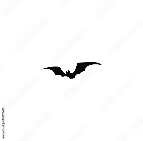 Bat Animal Silhouette – Flying Mammal Graphic on Transparent Background for Halloween and Nature Themes
