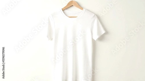 Wallpaper Mural Woman in Casual White T-Shirt Standing Still Posing Portrait Torontodigital.ca