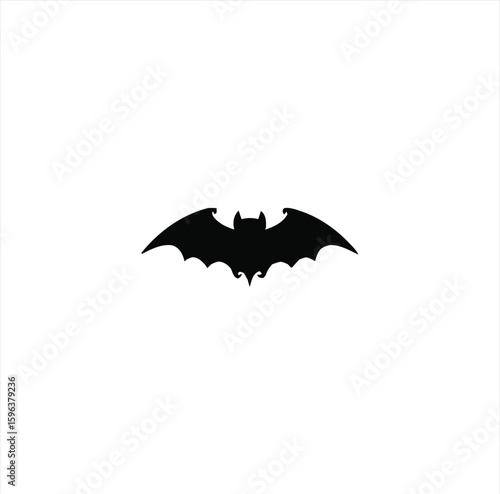 Bat Animal Silhouette – Flying Mammal Graphic on Transparent Background for Halloween and Nature Themes
