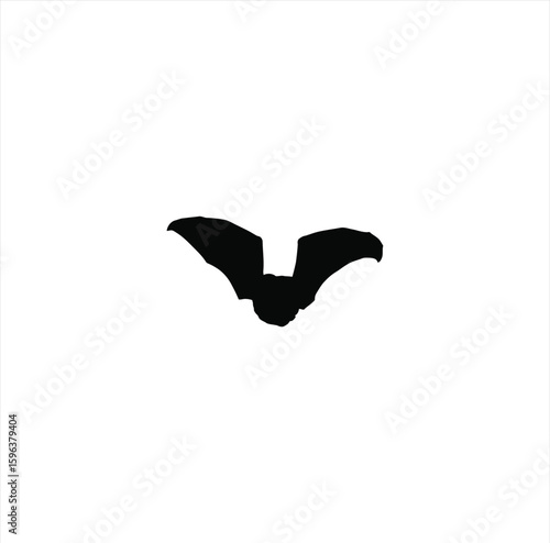 Bat Animal Silhouette – Flying Mammal Graphic on Transparent Background for Halloween and Nature Themes
