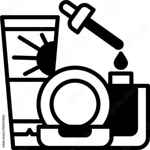 Cosmetics mixed icon