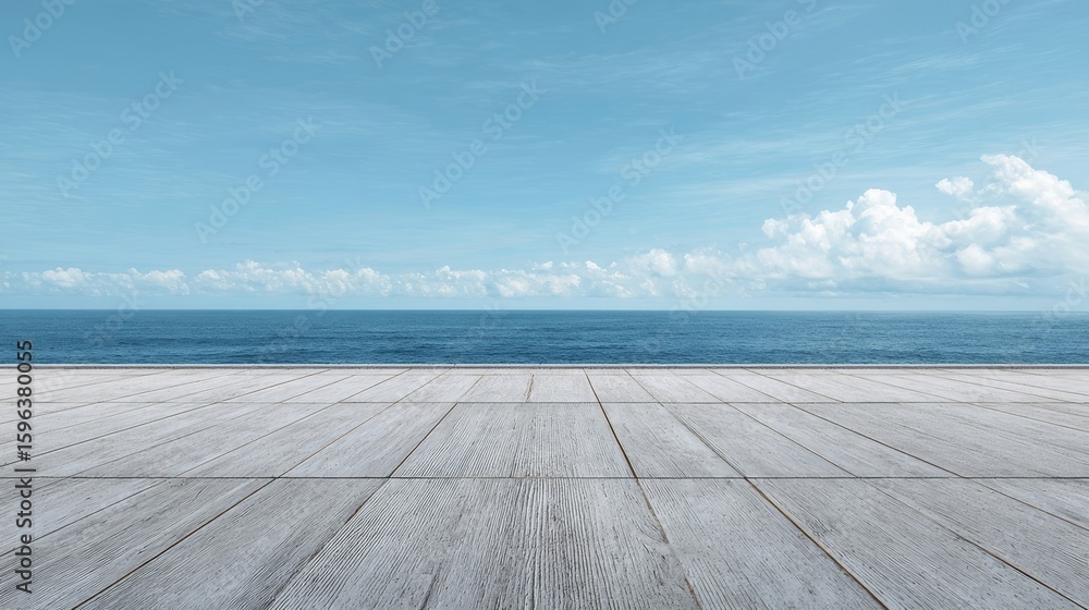 wooden floor and blue sky wooden floor and blue sky