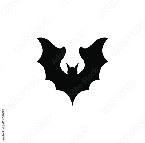 Bat Animal Silhouette – Flying Mammal Graphic on Transparent Background for Halloween and Nature Themes
