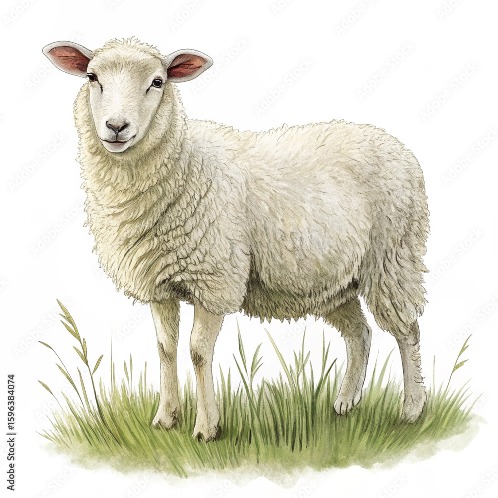 Fototapeta premium sheep isolated on white