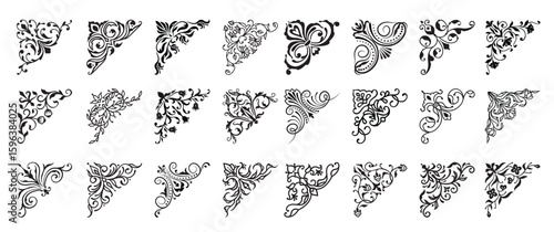 vintage floral corner borders embellishment