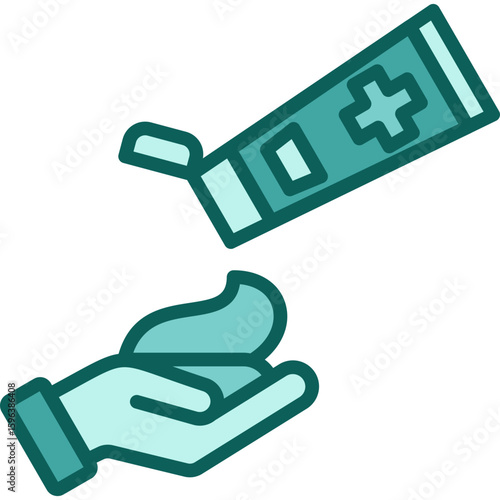 Applying Cream solid icon