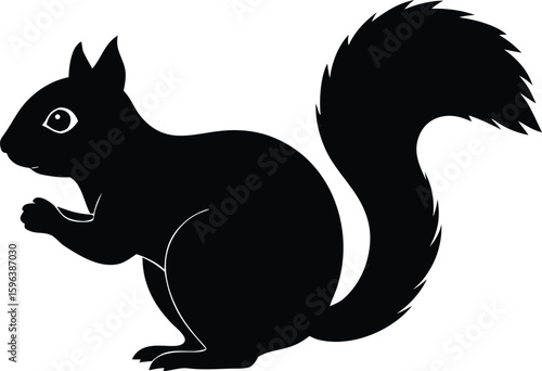 minimal squirrel silhouette artwork collection