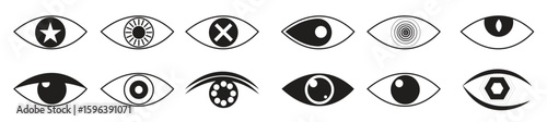 vector eye drawings white background