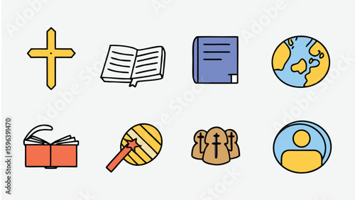 Religious and Global Icons Collection cross book