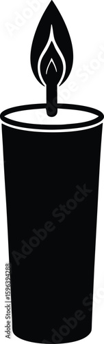 taper candle vector icon.