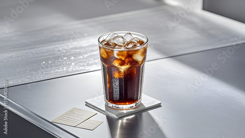 Iced cola in glass