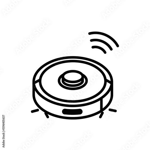 Smart vacuum cleaner icon representing Internet of Things technology