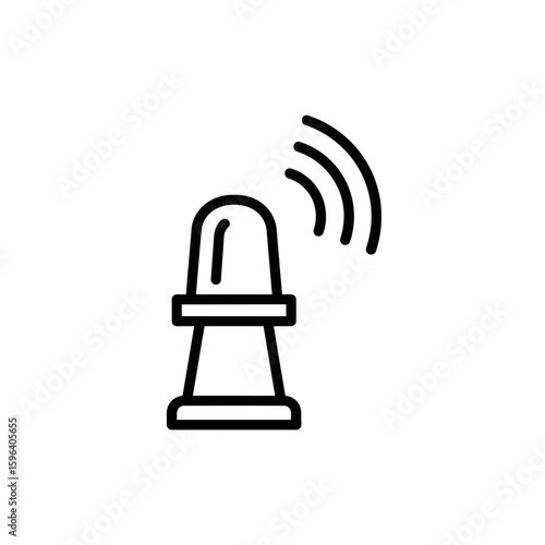 Internet of Things (IoT) alert icon with sound waves