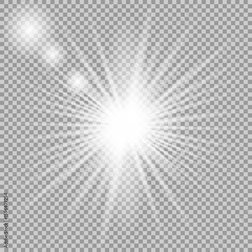 Sparks sparkle with a special light effect. Vector glitters on a transparent background. Glittering particles of fairy dust.	