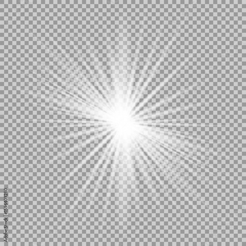 Sparks sparkle with a special light effect. Vector glitters on a transparent background. Glittering particles of fairy dust.	